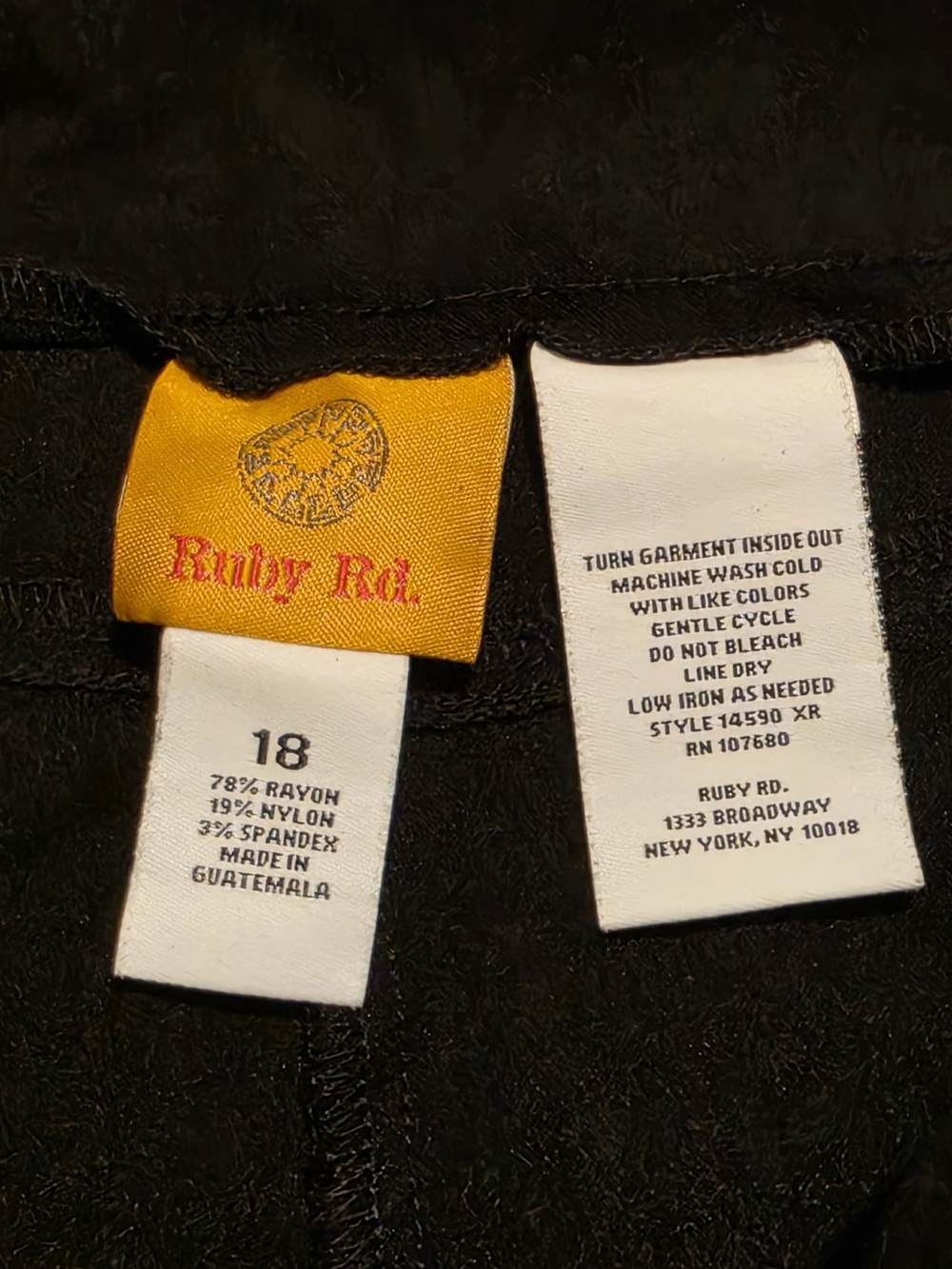 Ruby Rd. Black Women's Pants - Size 18 - Picture 5 of 5